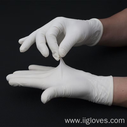 White Medical Lab Disposable Examination Latex Gloves